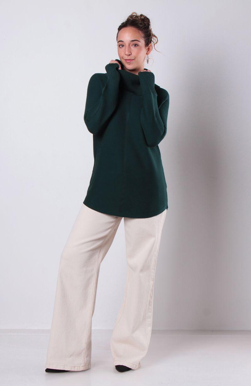 Sweater Cuello Alto Manga    Larga-6