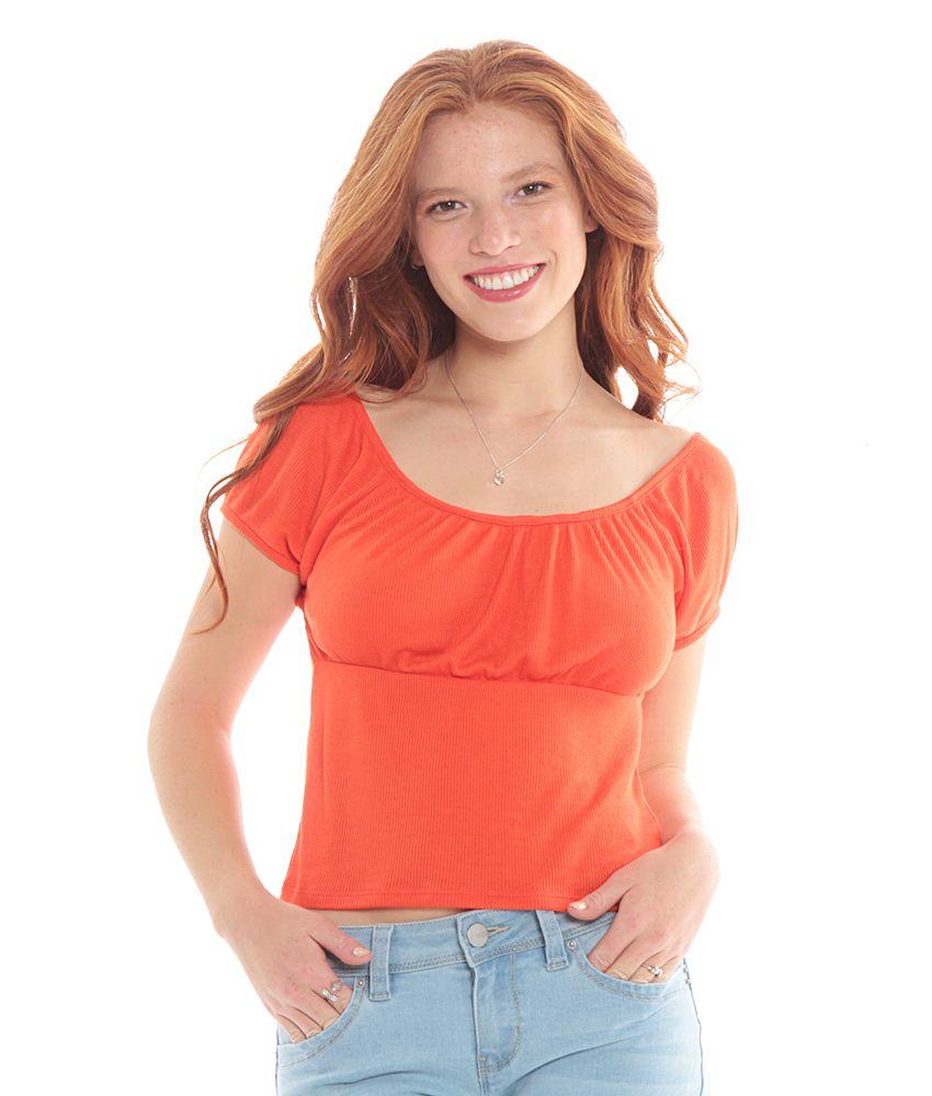 Polera Manga Corta Escote Redondo-0