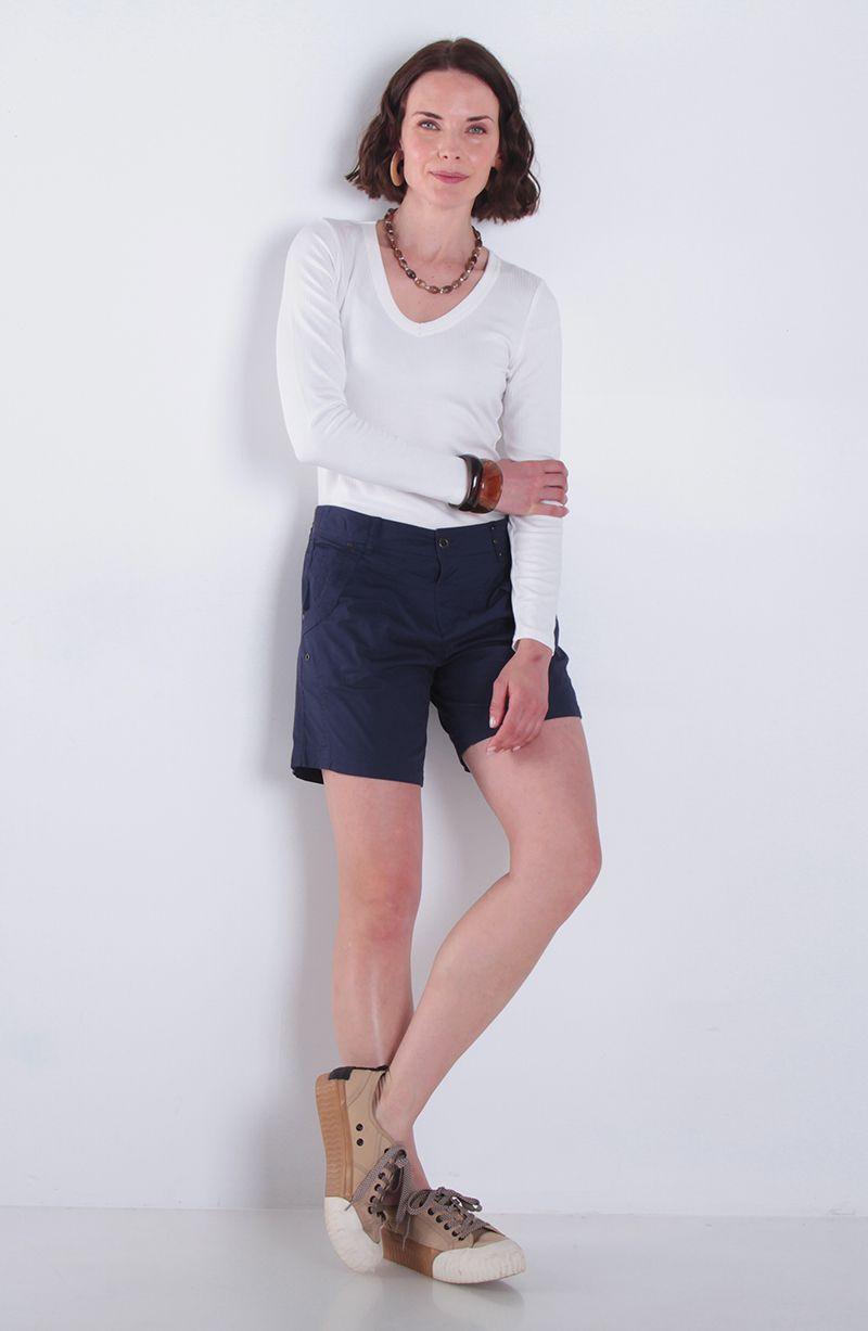 Short Cargo Tiro Alto Pretina Basica 1 Boton-6
