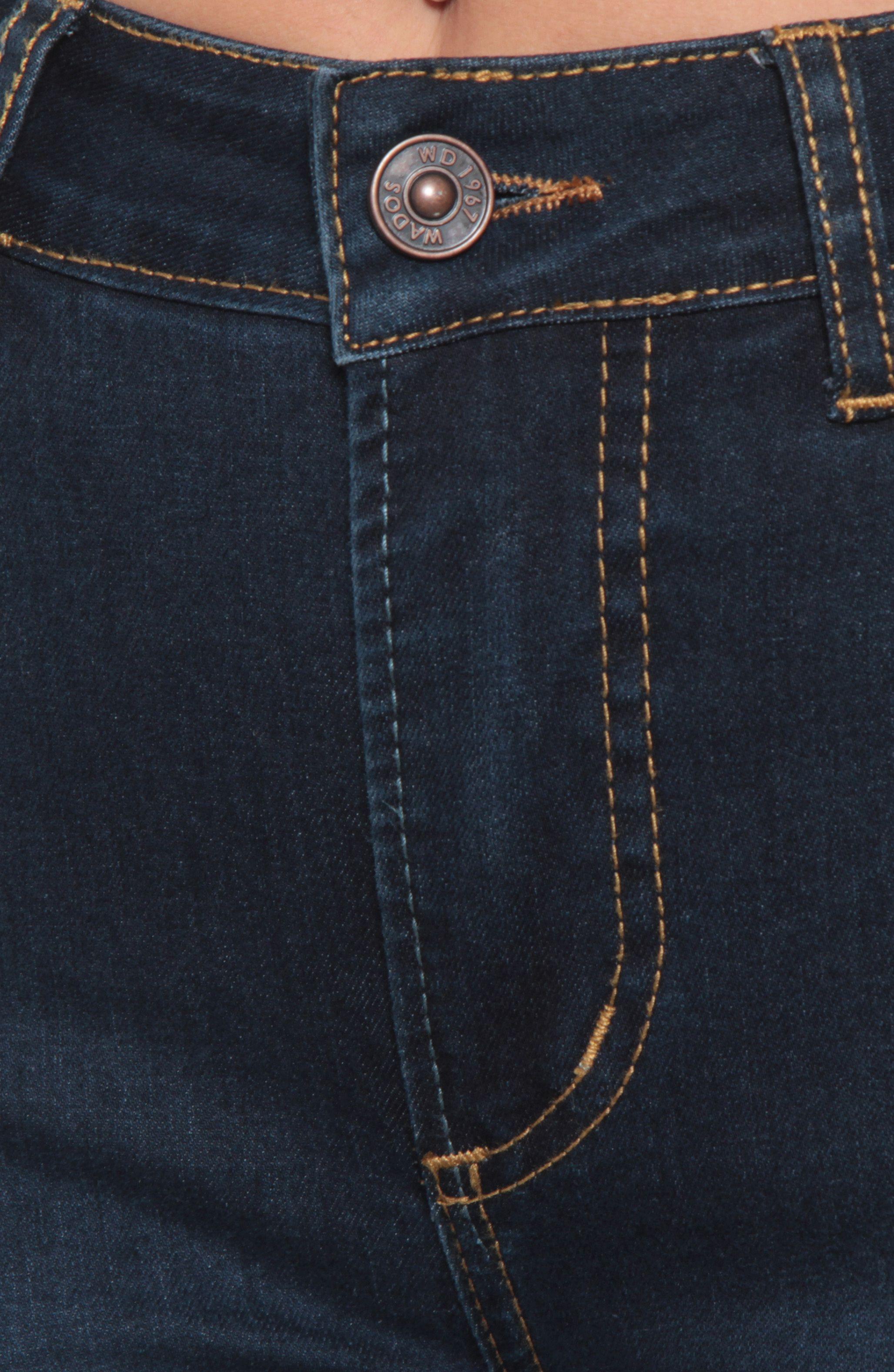 Jeans Tiro Alto Flare Pretina 2 Botones-2