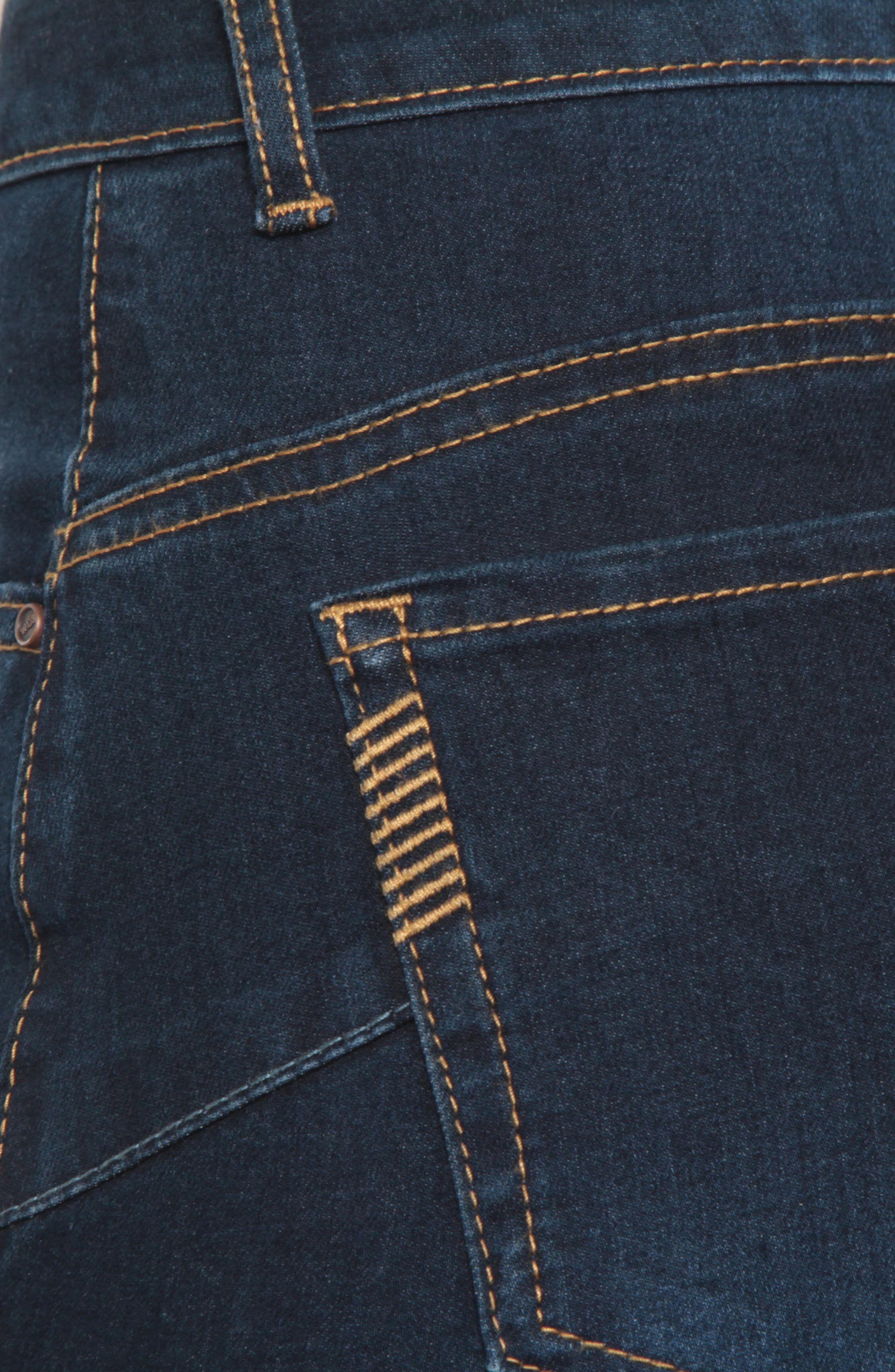 Jeans Tiro Alto Flare Pretina 2 Botones-5