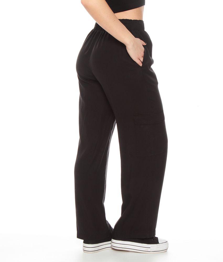Pantalon Cargo Lyocell Tiro Alto-1