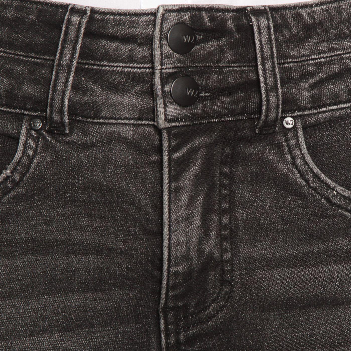 Jeans Flare Tiro Alto Pretina 2 Botones-2