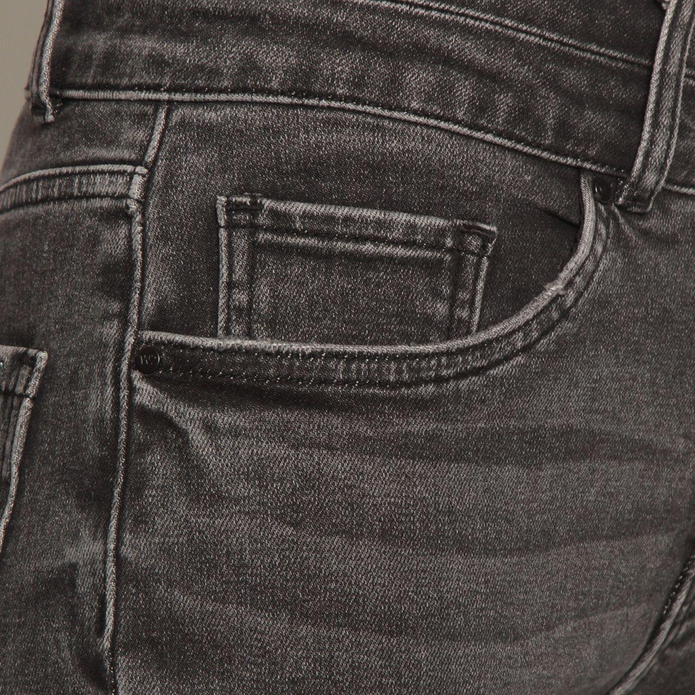 Jeans Flare Tiro Alto Pretina 2 Botones-3