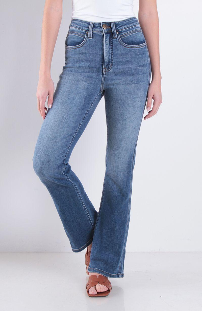 Jeans Recto Tiro Alto Pretina 1 Boton-0