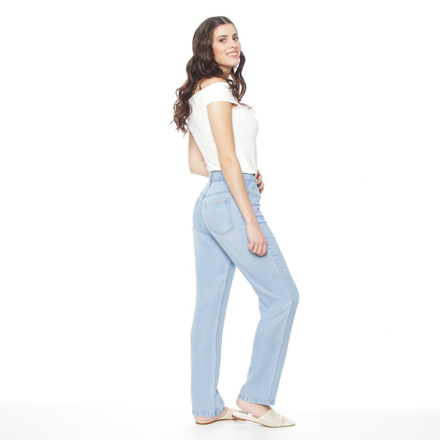 Pantalon Recto Lyocell Tiro Alto Pretina Basica 1 Boton-6