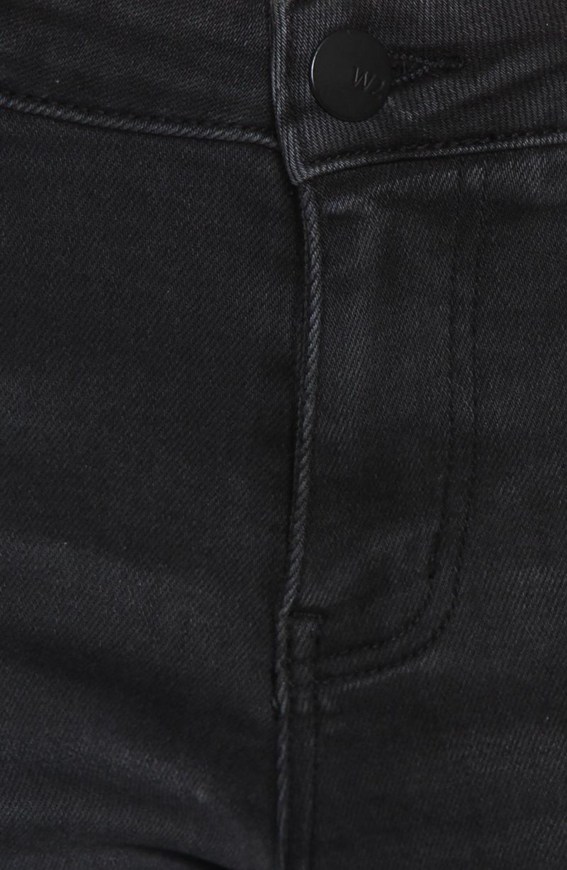 Jeans Wide Leg Cuff Tiro Medio Pretina  Basica 1 Boton-2