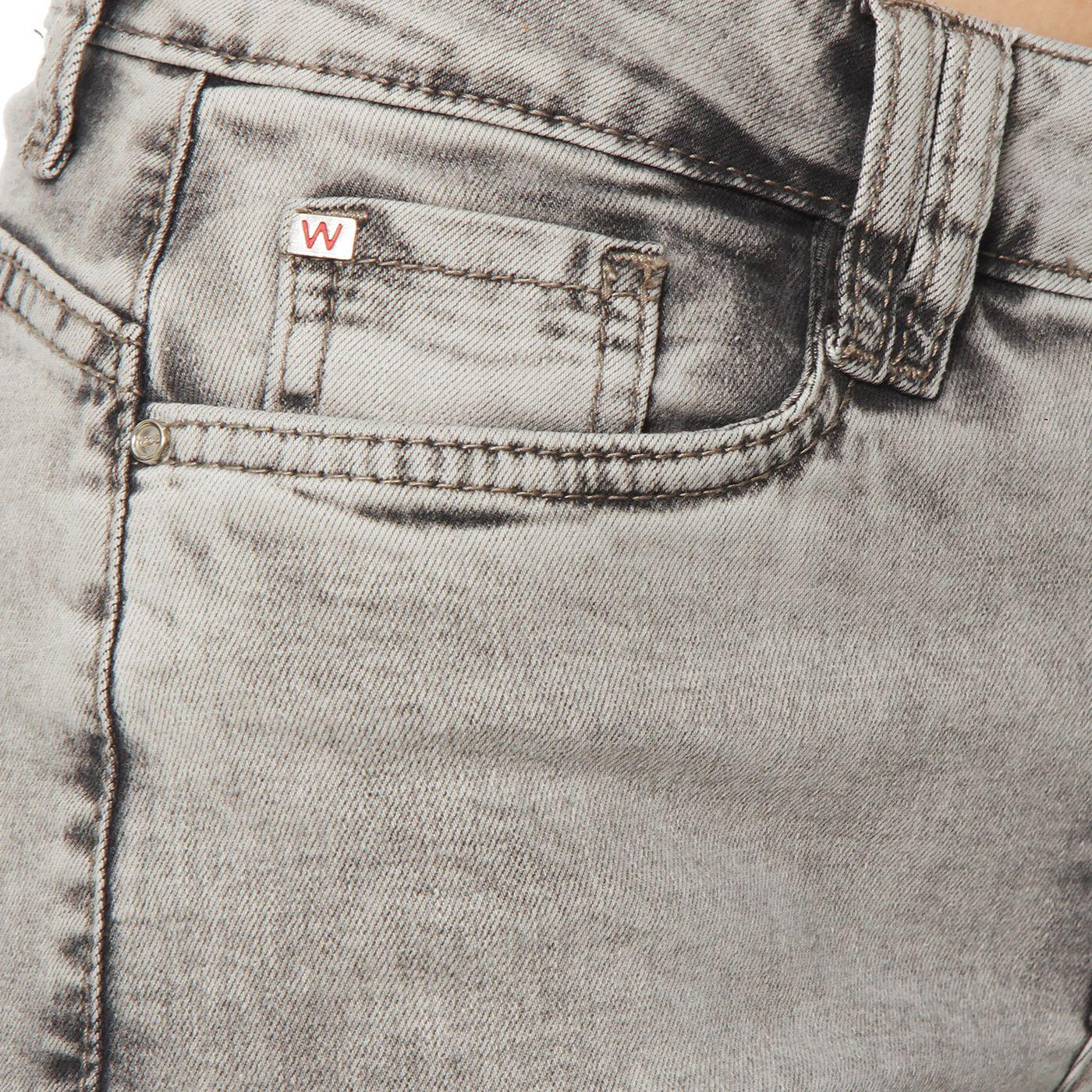 Jeans Wide  Leg Tiro Alto Pretina Basica 1  Boton-8