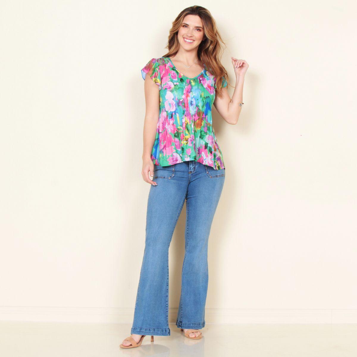 Blusa Plisada Manga Corta-1