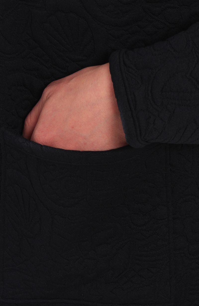 Chaqueta Manga Larga Abotonada Escote Redondo Con Bolsillos-2