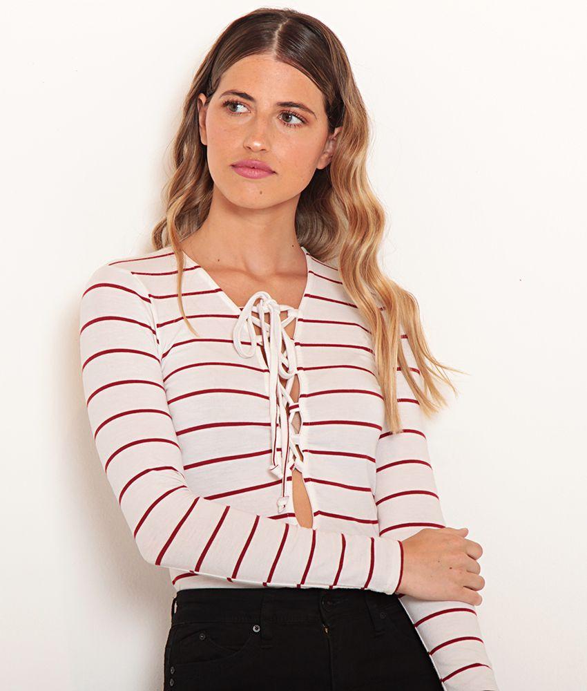 Body Manga Larga Con Detalle Entrelazado-2