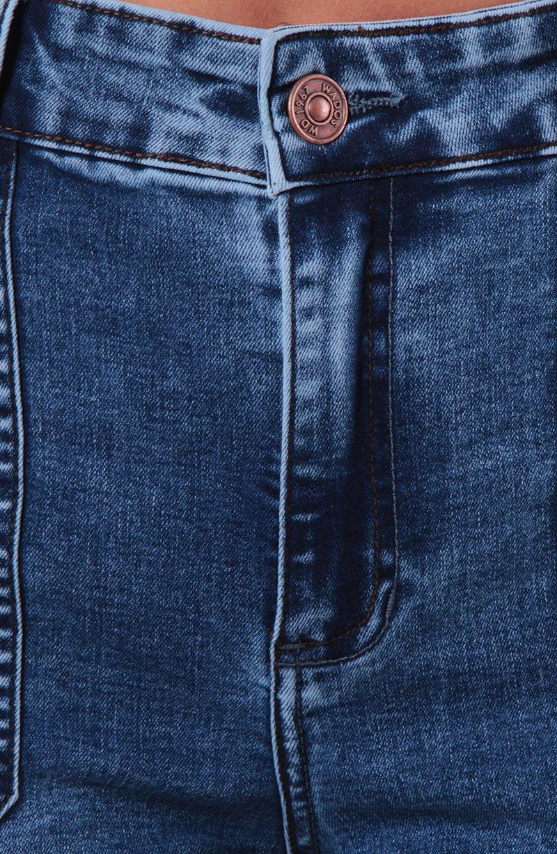 Jeans Cargo  Recto Tiro Alto  Pretina Un Boton-3