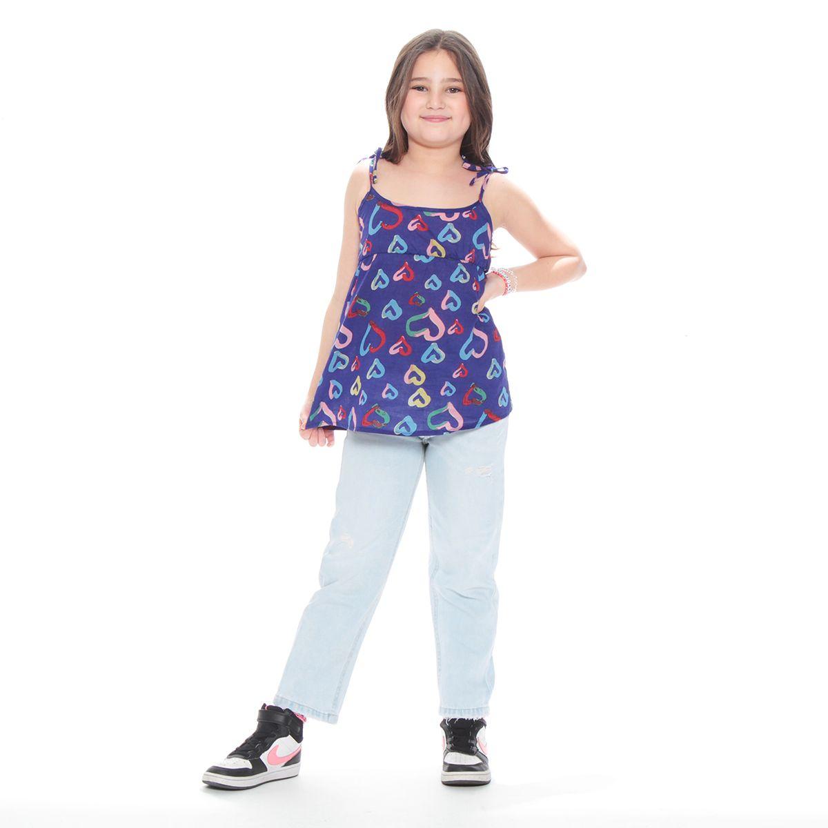 Blusa Infantil Con  Estampado Corazon-5