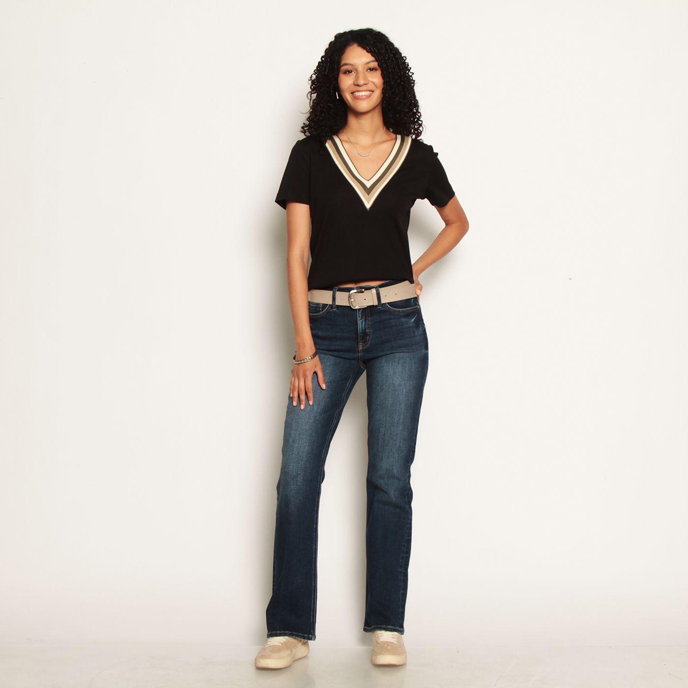 Polera Manga   Corta Escote V-2