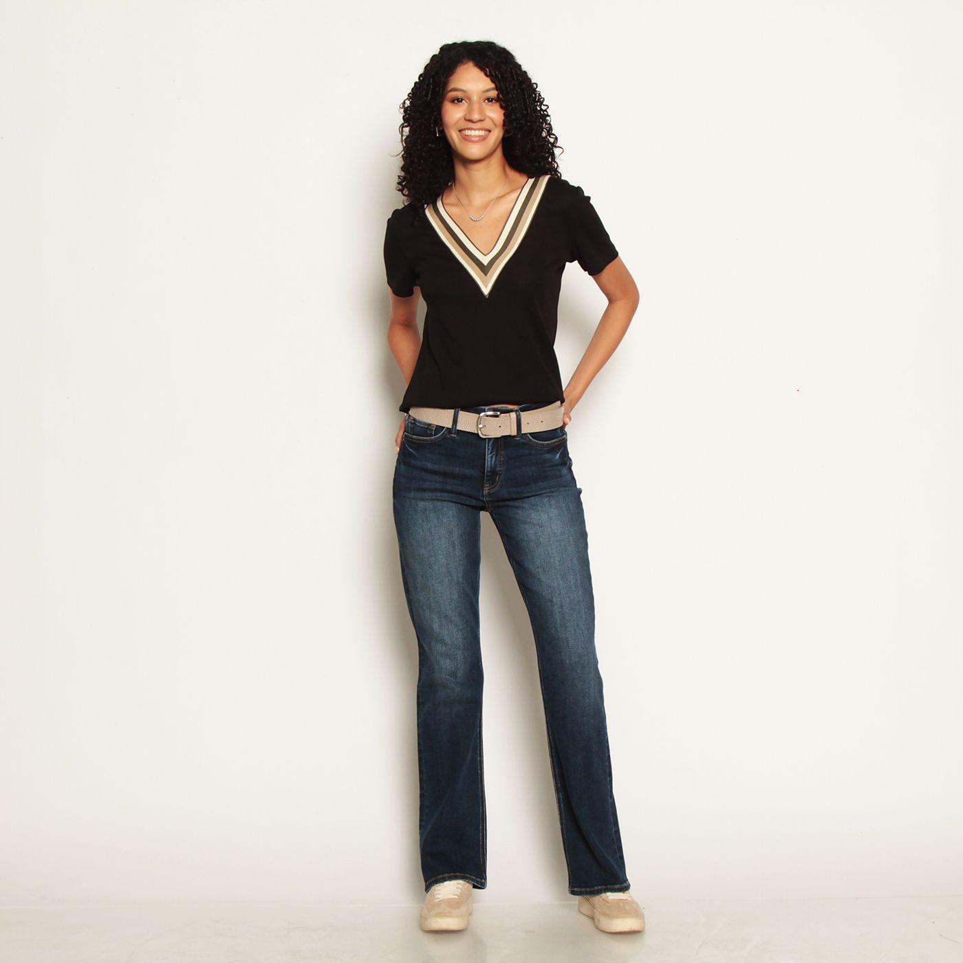 Polera Manga   Corta Escote V-3