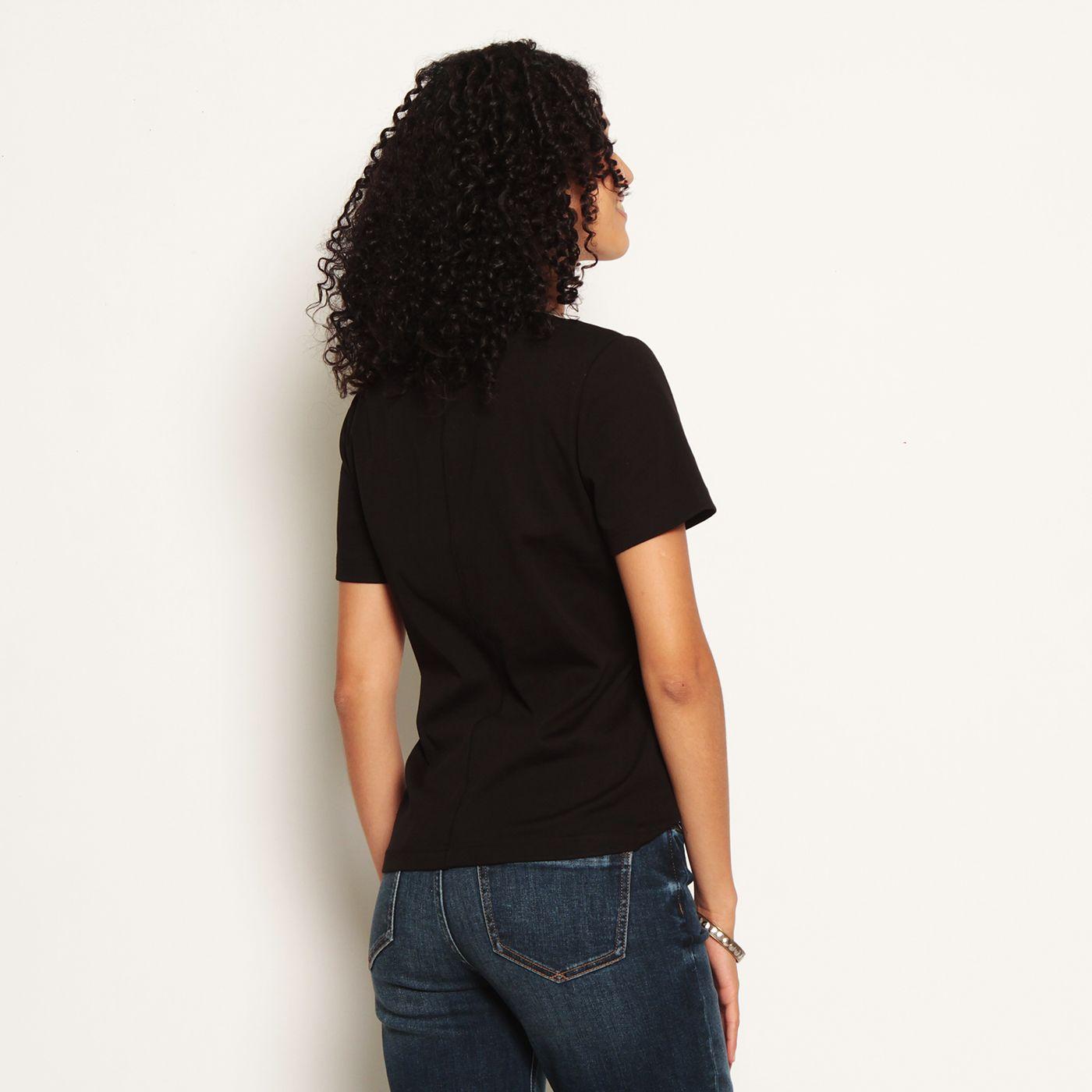 Polera Manga   Corta Escote V-4