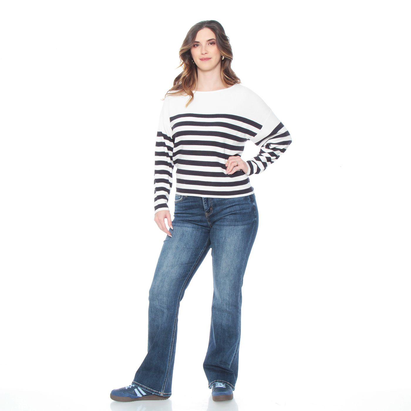 Sweater Manga Larga Listado Escote  Redondo-3