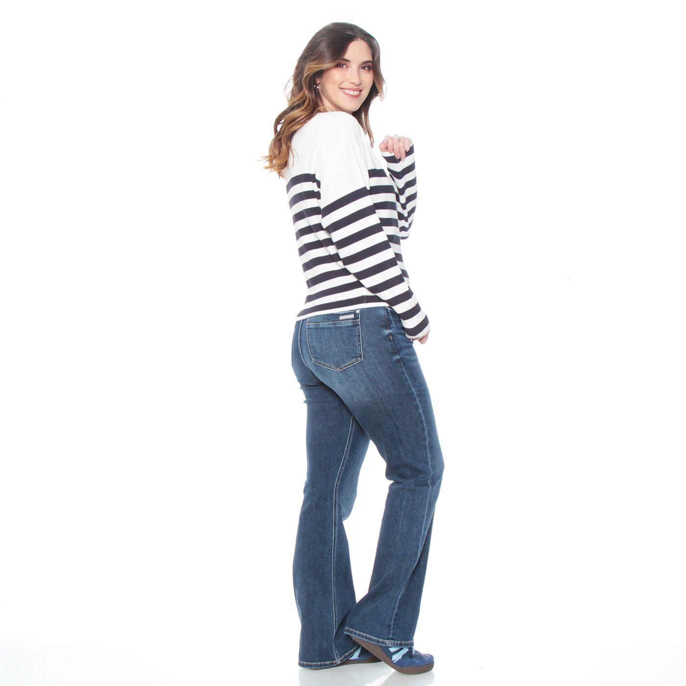 Sweater Manga Larga Listado Escote  Redondo-6