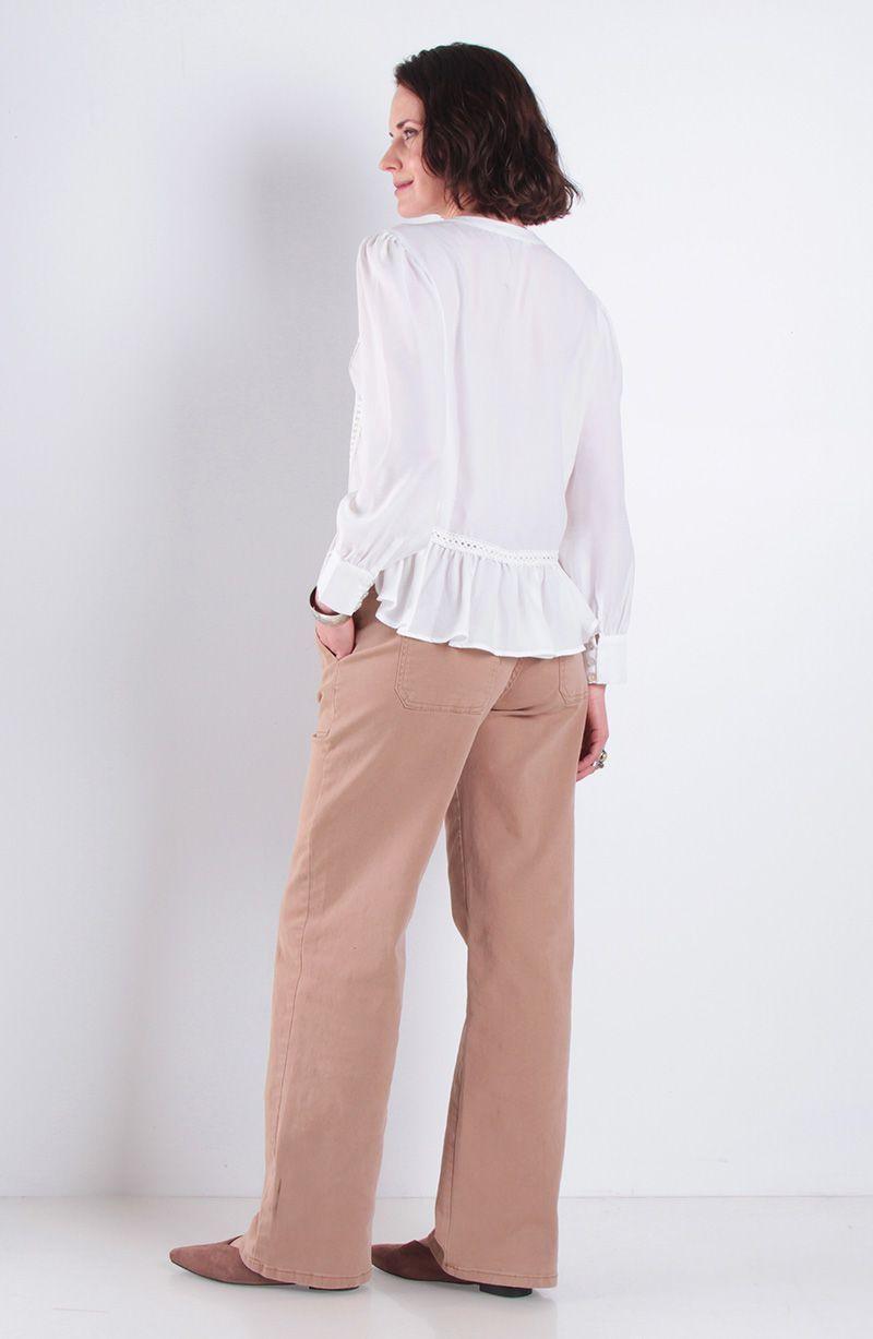 Blusa Manga Larga Bordery Escote V-9