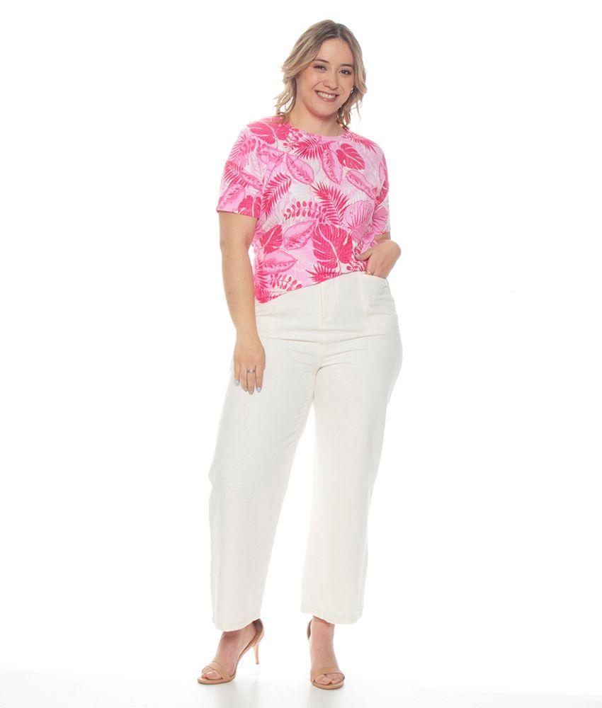 Polera Manga Corta Estampada Escote Redondo-2