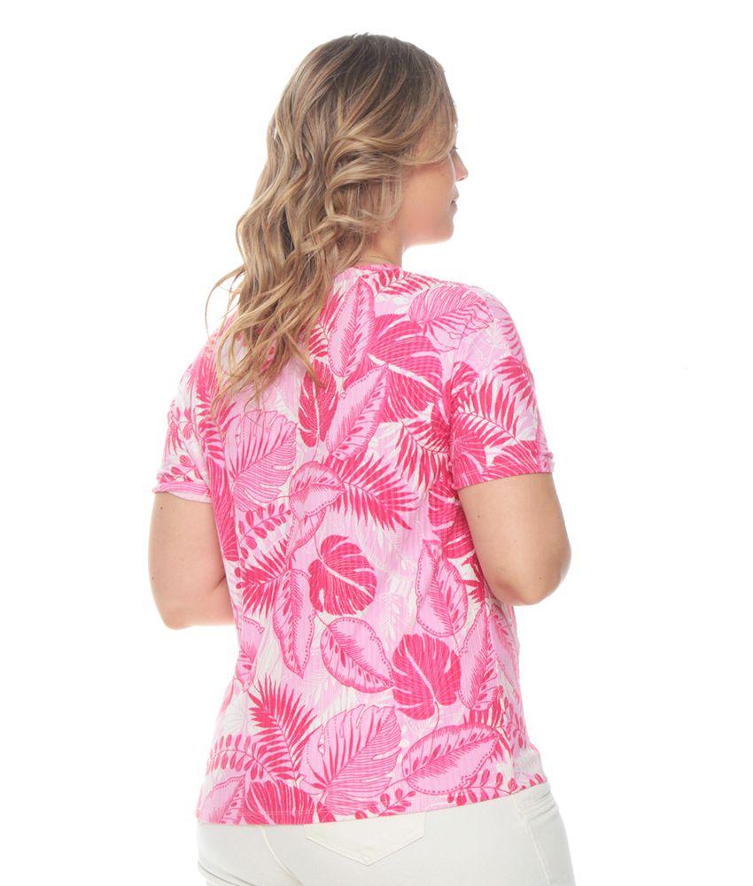 Polera Manga Corta Estampada Escote Redondo-3