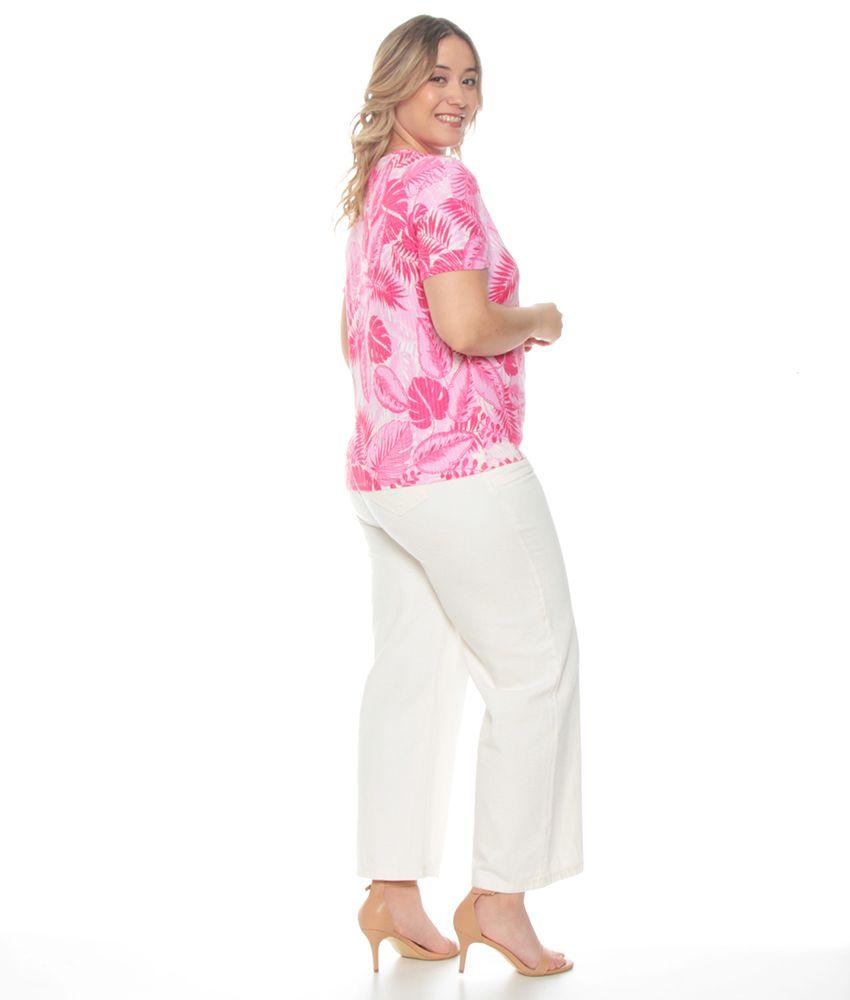 Polera Manga Corta Estampada Escote Redondo-5