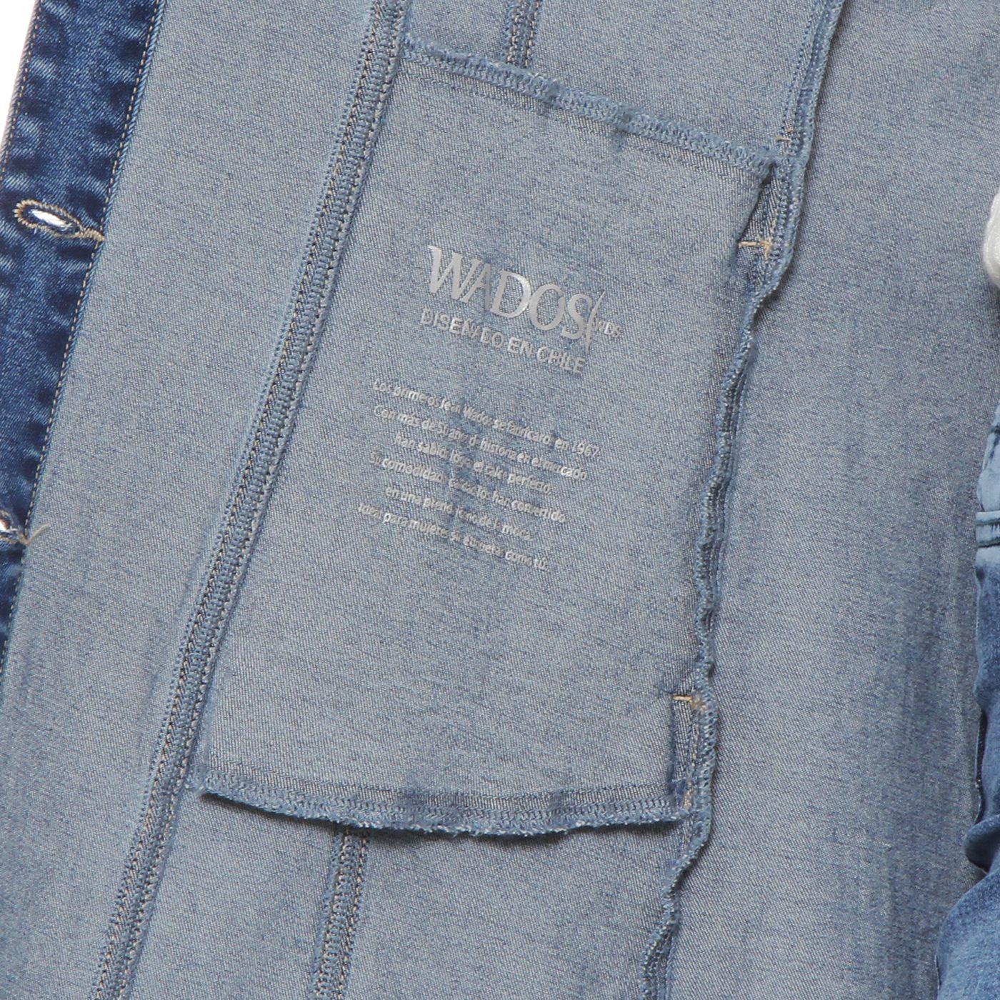 Chaqueta Denim Manga  Larga Abotonada En Delantero-4