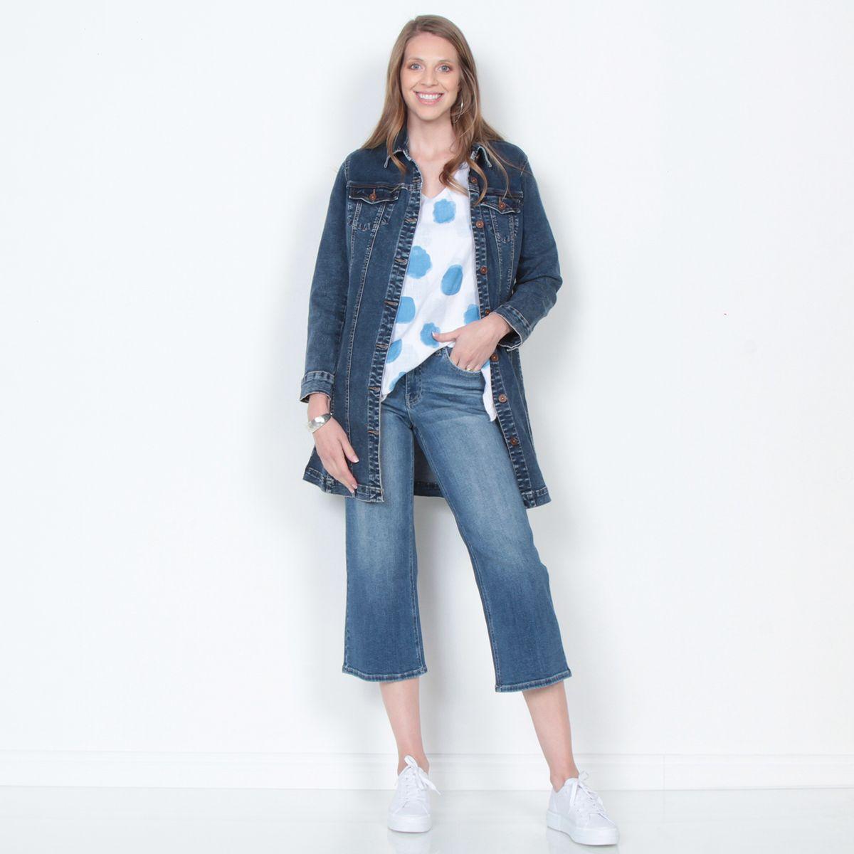 Blusa Manga 3/4 Lino Estampado Escote Redondo-4