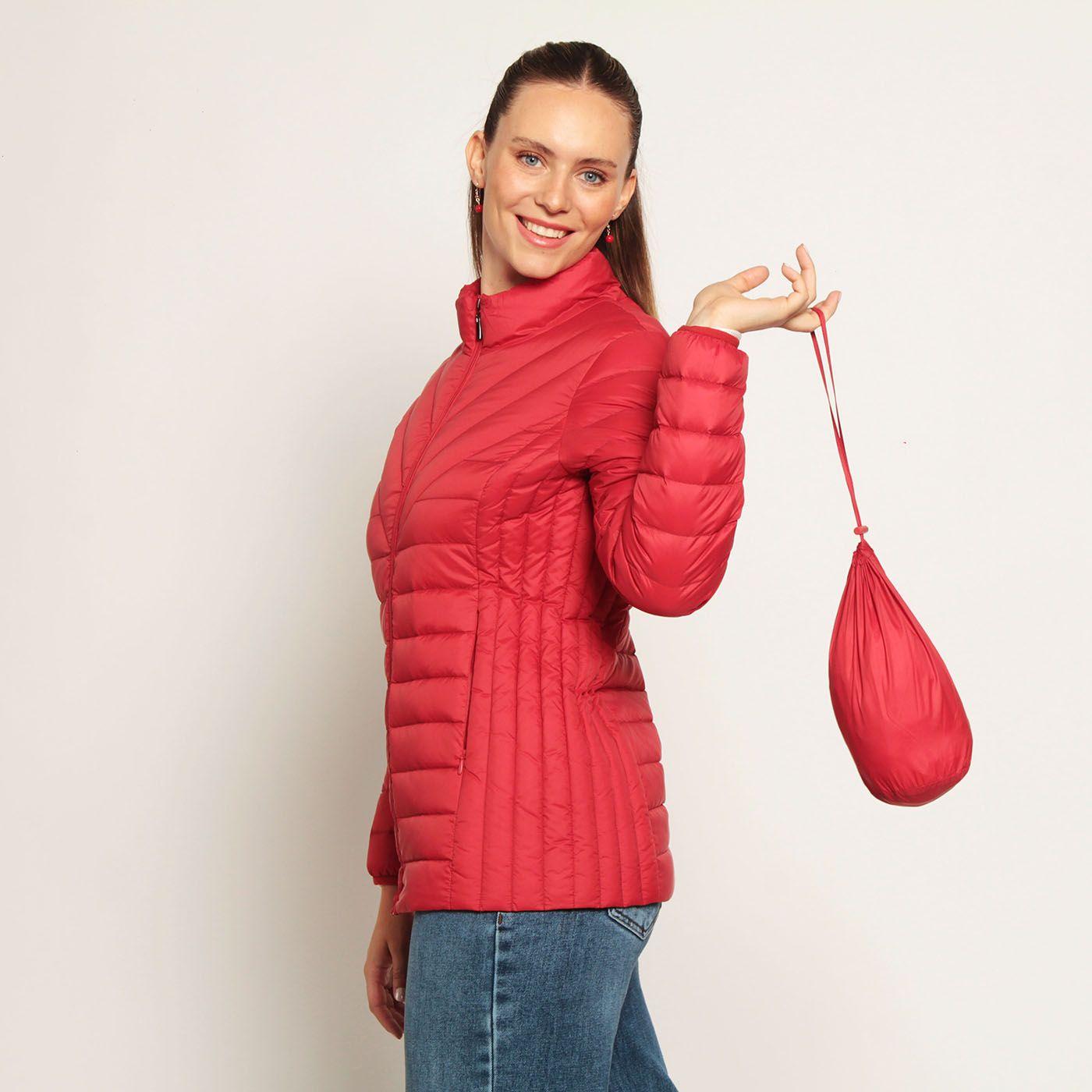 Parka Manga Larga Solida Con Cierre En Delantero-8