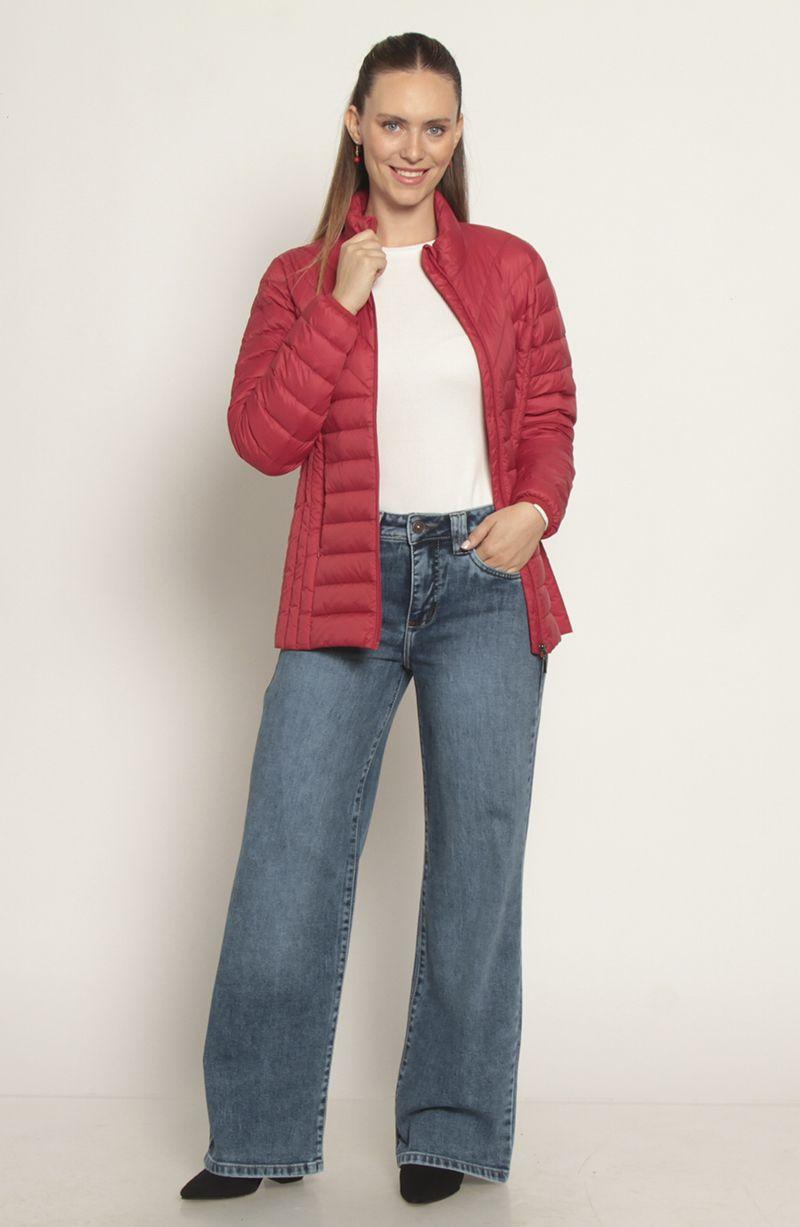 Parka Manga Larga Solida Con Cierre En Delantero-7