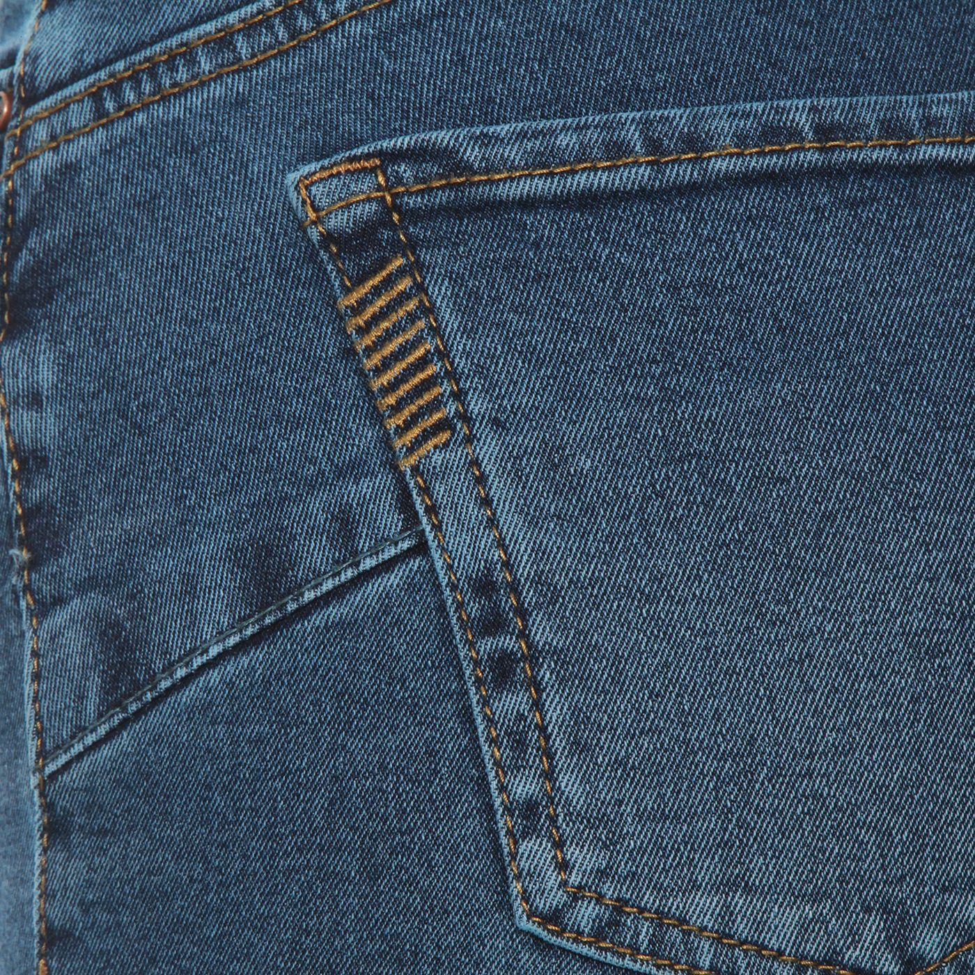 Jeans Flare Tiro Alto Pretina Basica 1 Boton-9