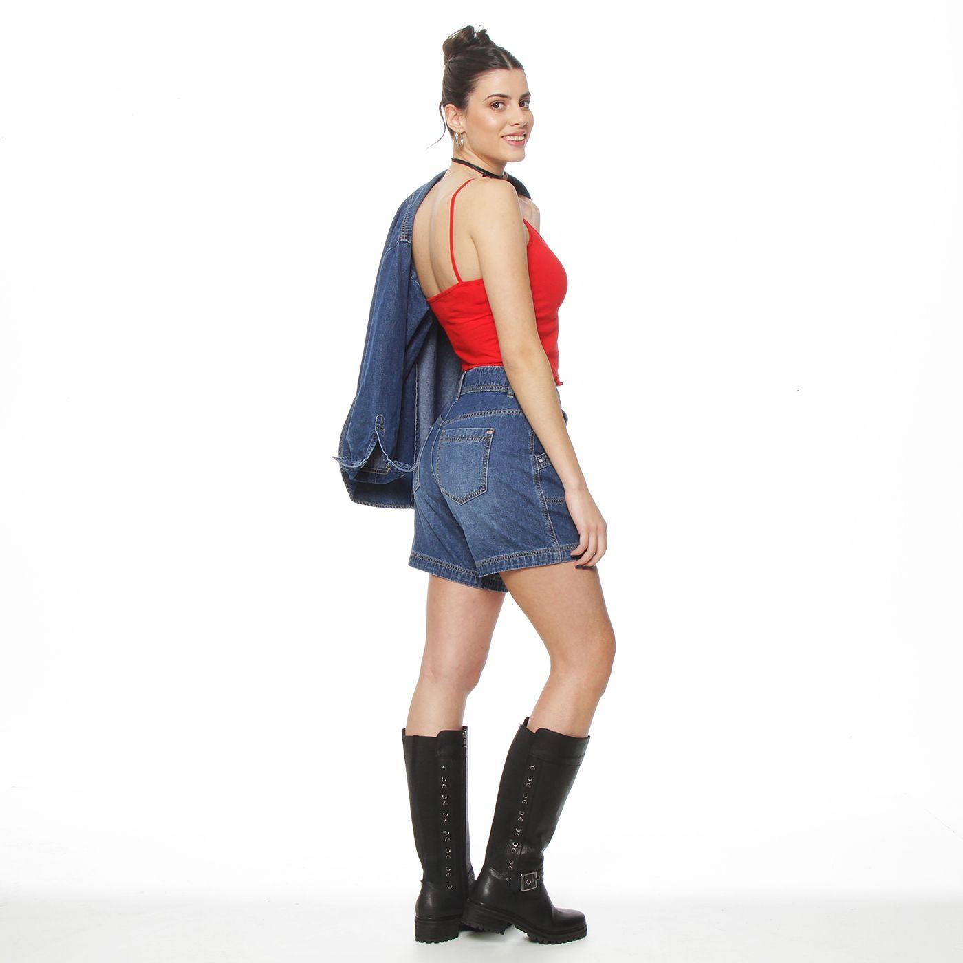 Short Tiro Alto Pretina Basica 1 Boton-6