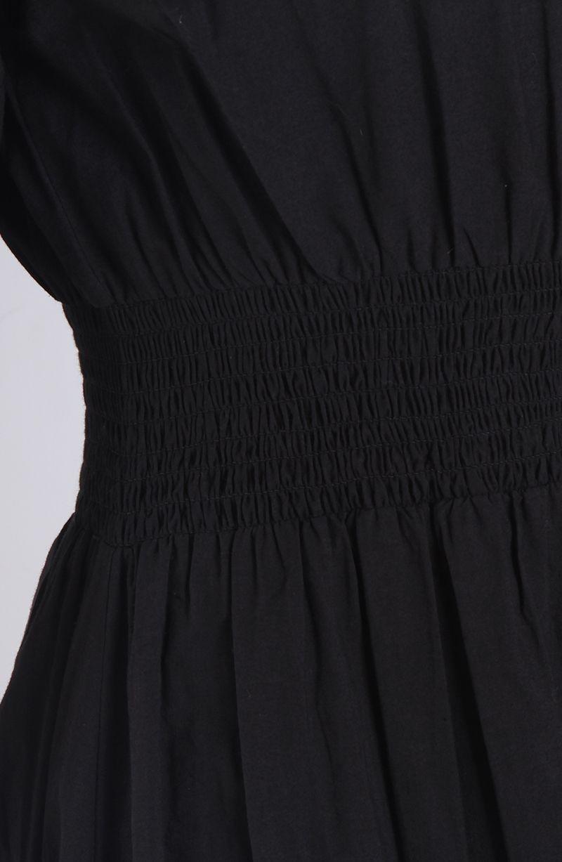 Vestido Manga Corta Escote V Con Aplicacion Brodery-4