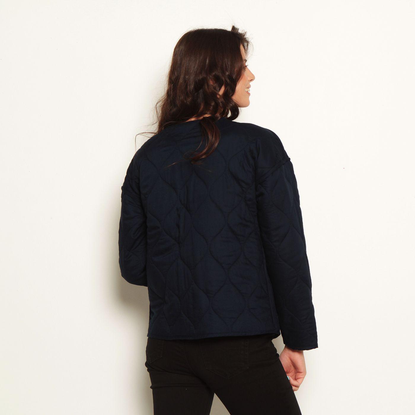 Chaqueta Manga Larga Reversible  Con Bolsillos-4