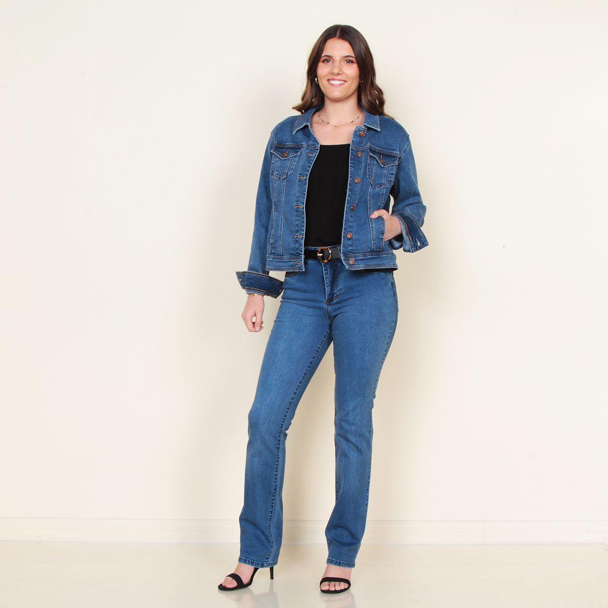 Jeans Tiro Alto Push In Push Up Pretina 1 Boton Aplicacion Tachas-4