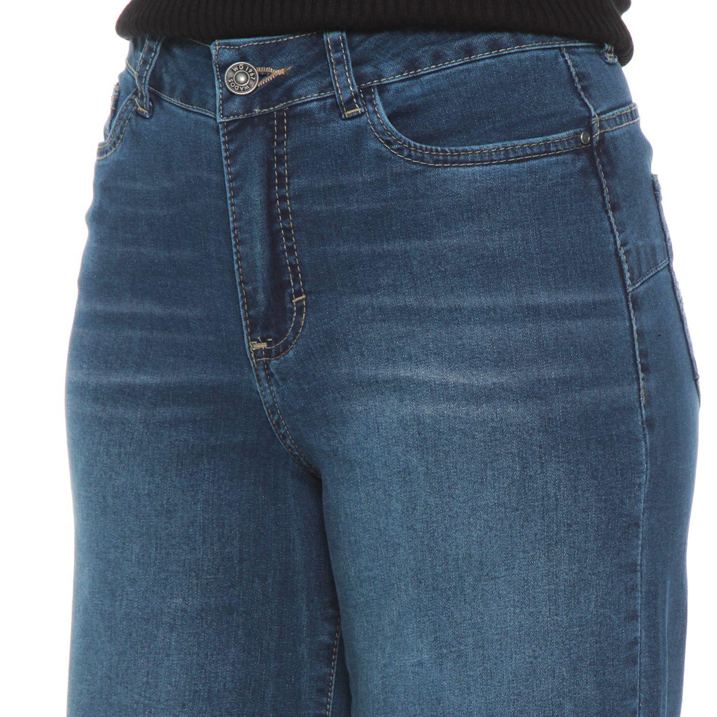 Jeans Wide Leg Tiro Alto Pretina 1 Boton-2
