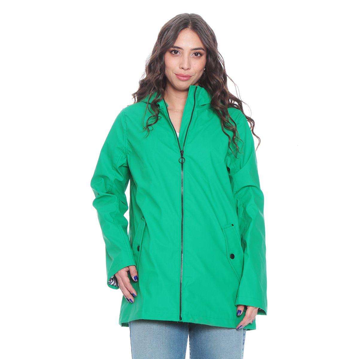 Chaqueta Impermeable Manga Larga Con Capucha-0