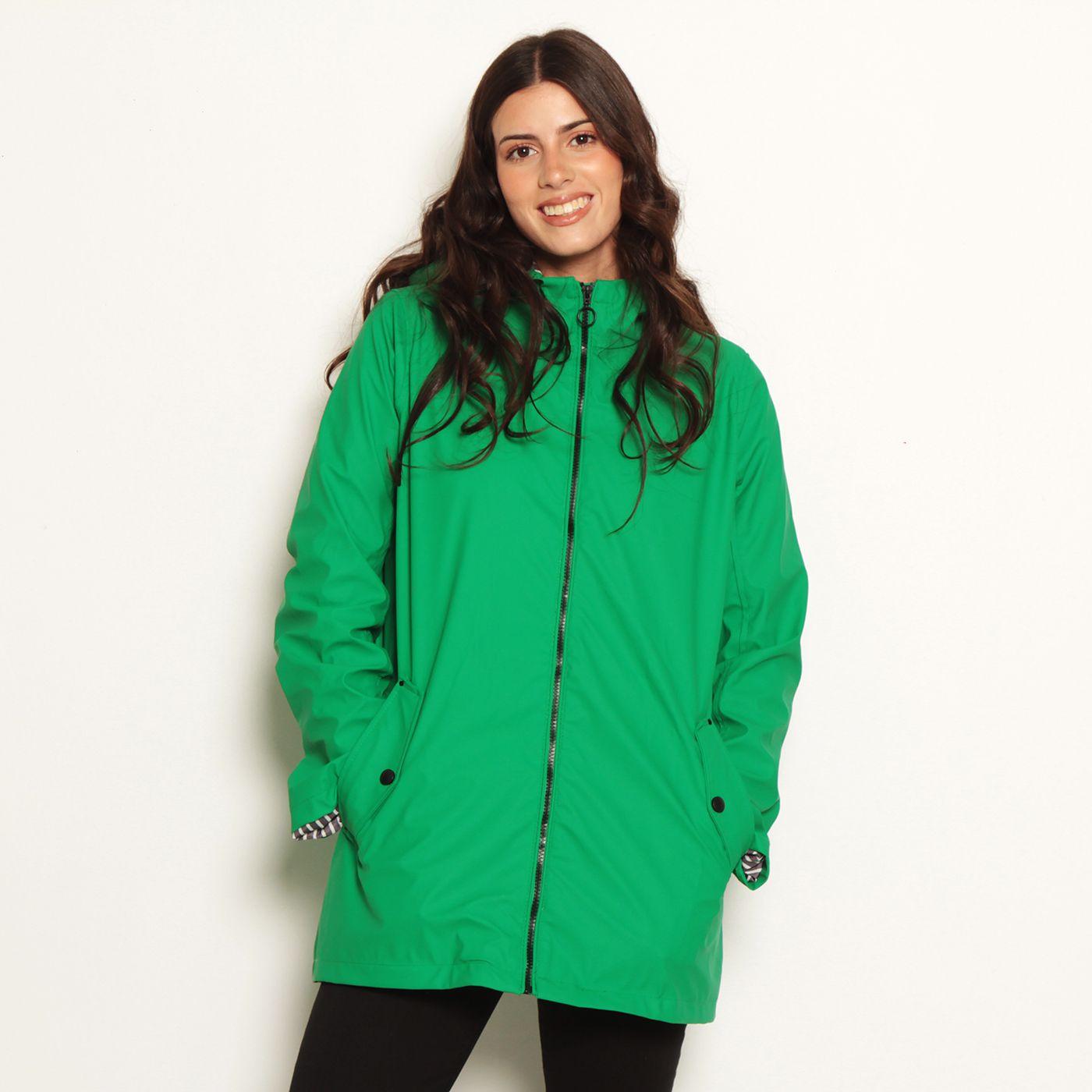 Chaqueta Impermeable Manga Larga Con Capucha-0