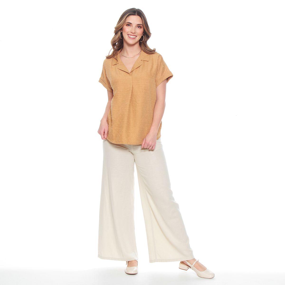 BLUSA MANGA CORTA  ESCOTE V-2