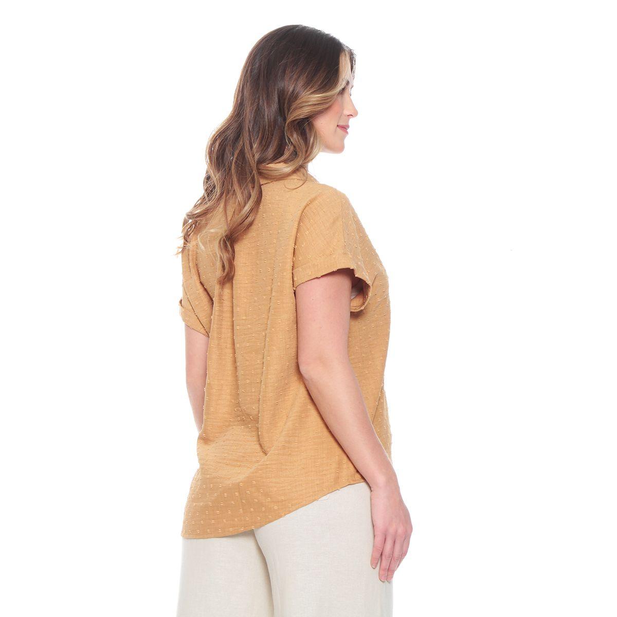 BLUSA MANGA CORTA  ESCOTE V-4