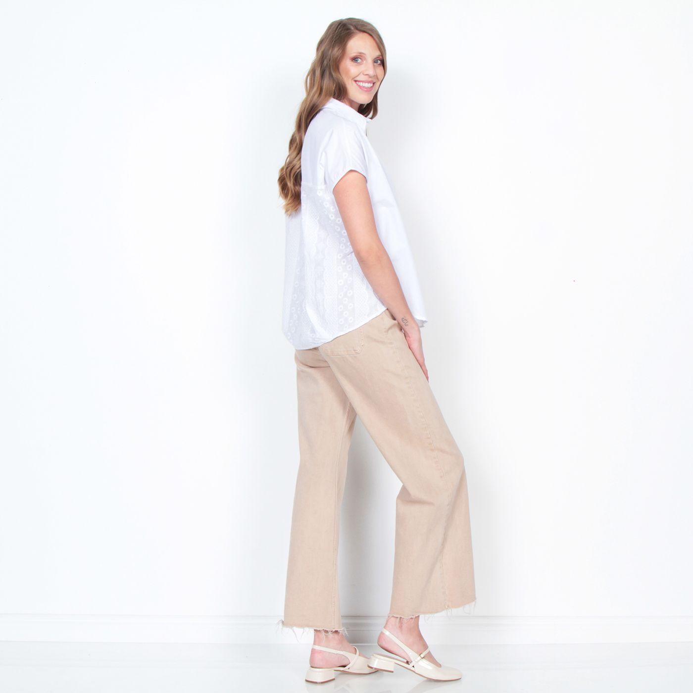 Blusa Sin Manga Solido Con Espalda En Brodery-6