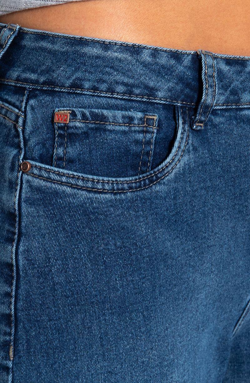 Jeans Wide Tiro Medio Pretina Basica 2 Boton-3