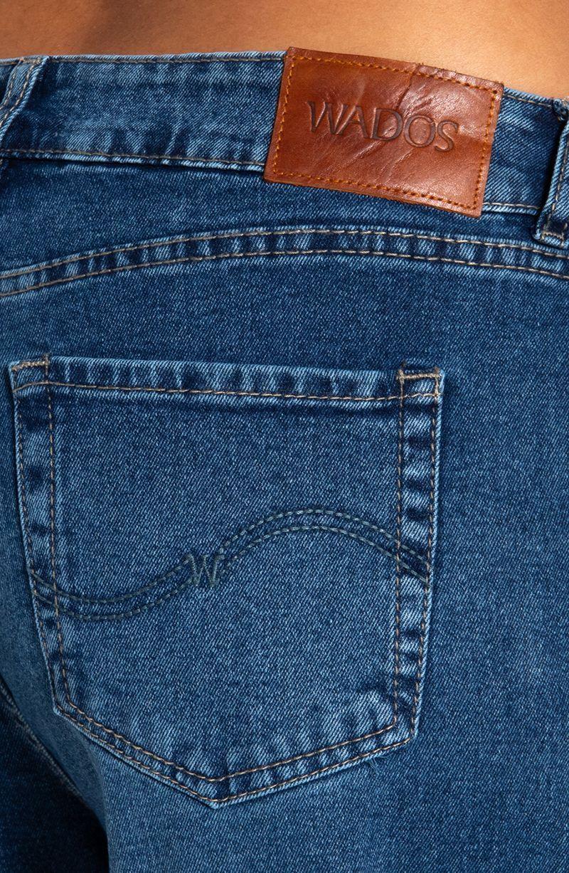 Jeans Wide Tiro Medio Pretina Basica 2 Boton-4