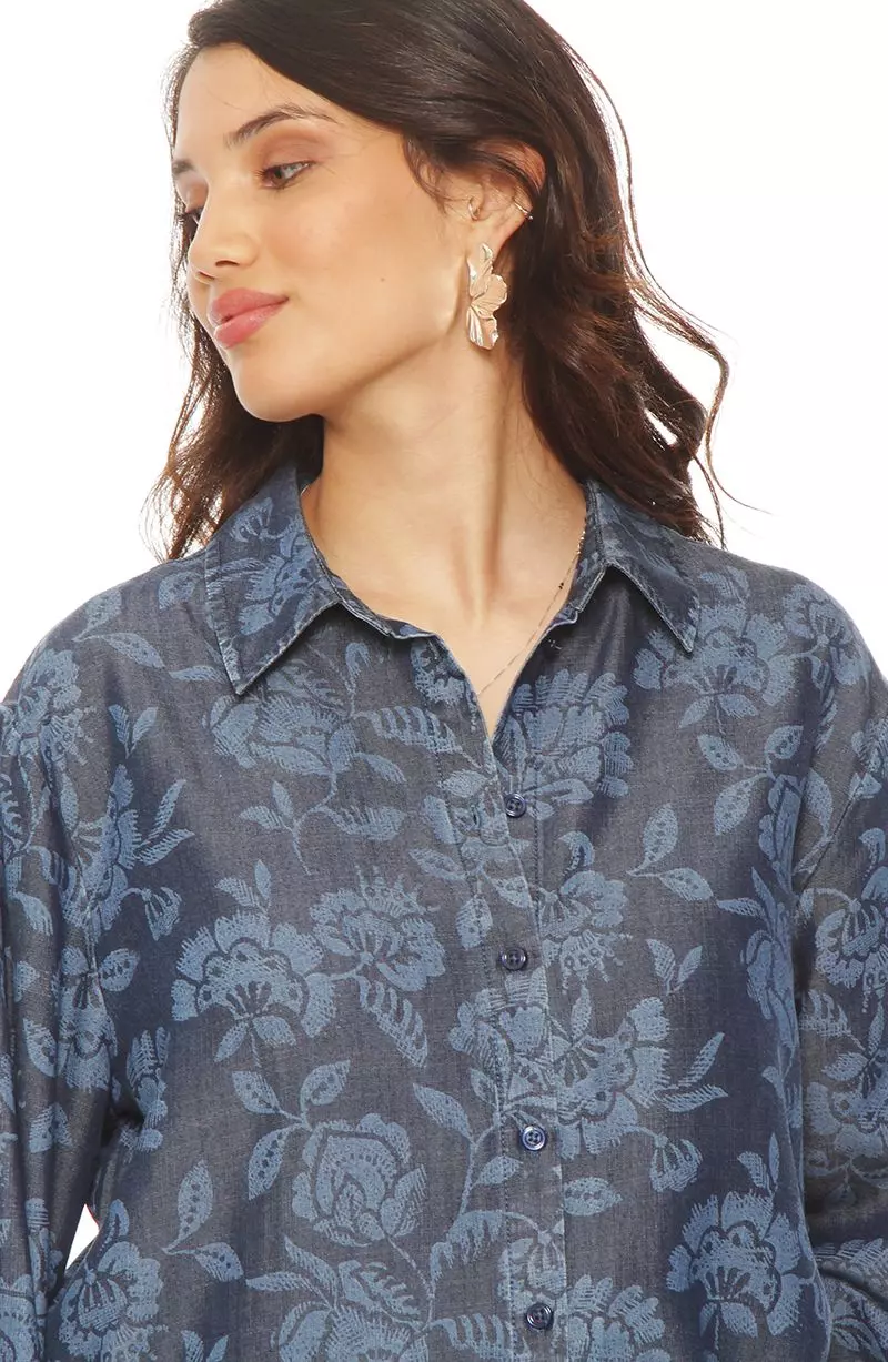 Blusa Manga Larga Lyocell Estampado-1
