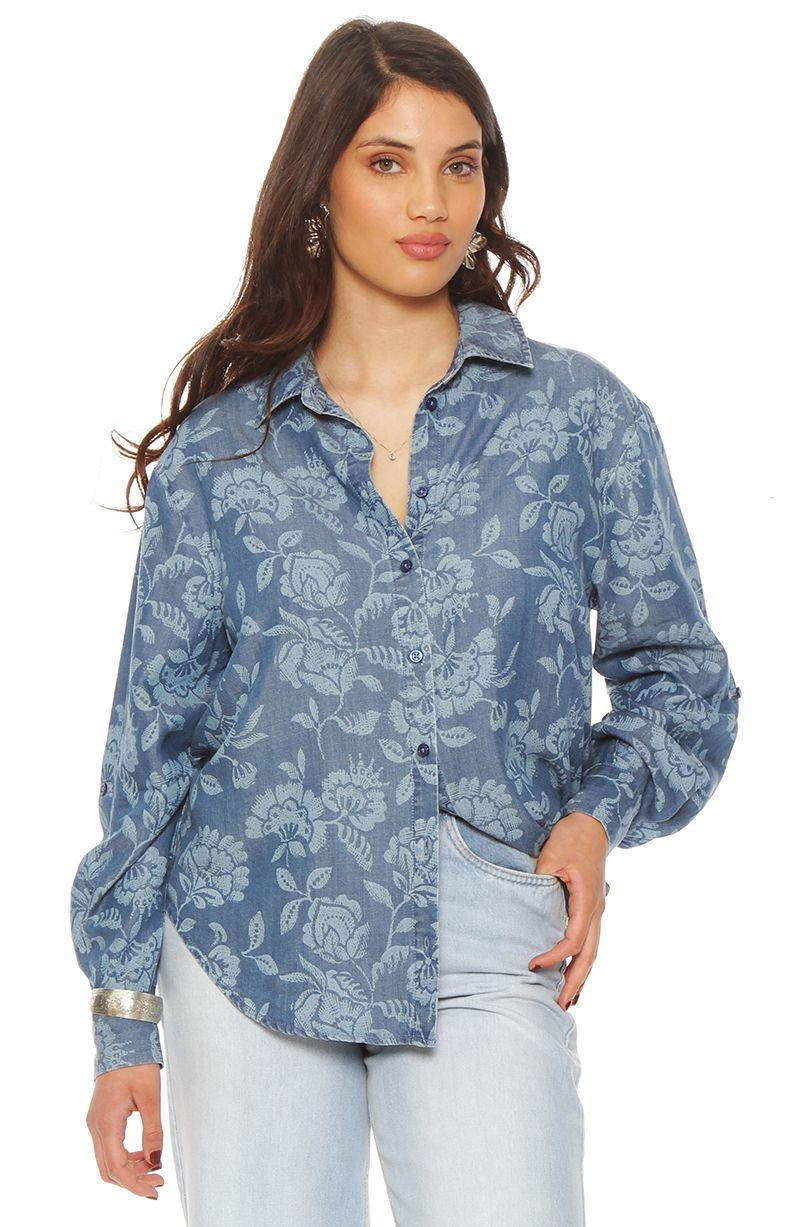 Blusa Manga Larga Lyocell Estampado-0