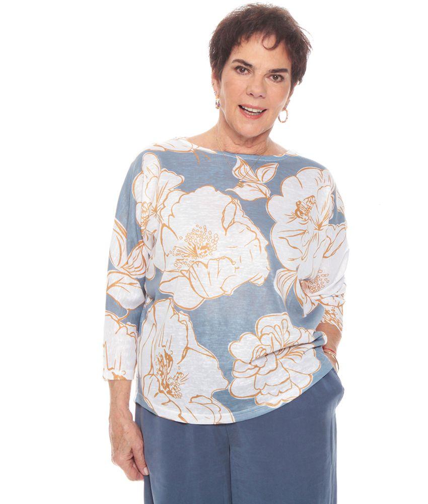 POLERA MANGA 3/4 ESTAMPADA-2