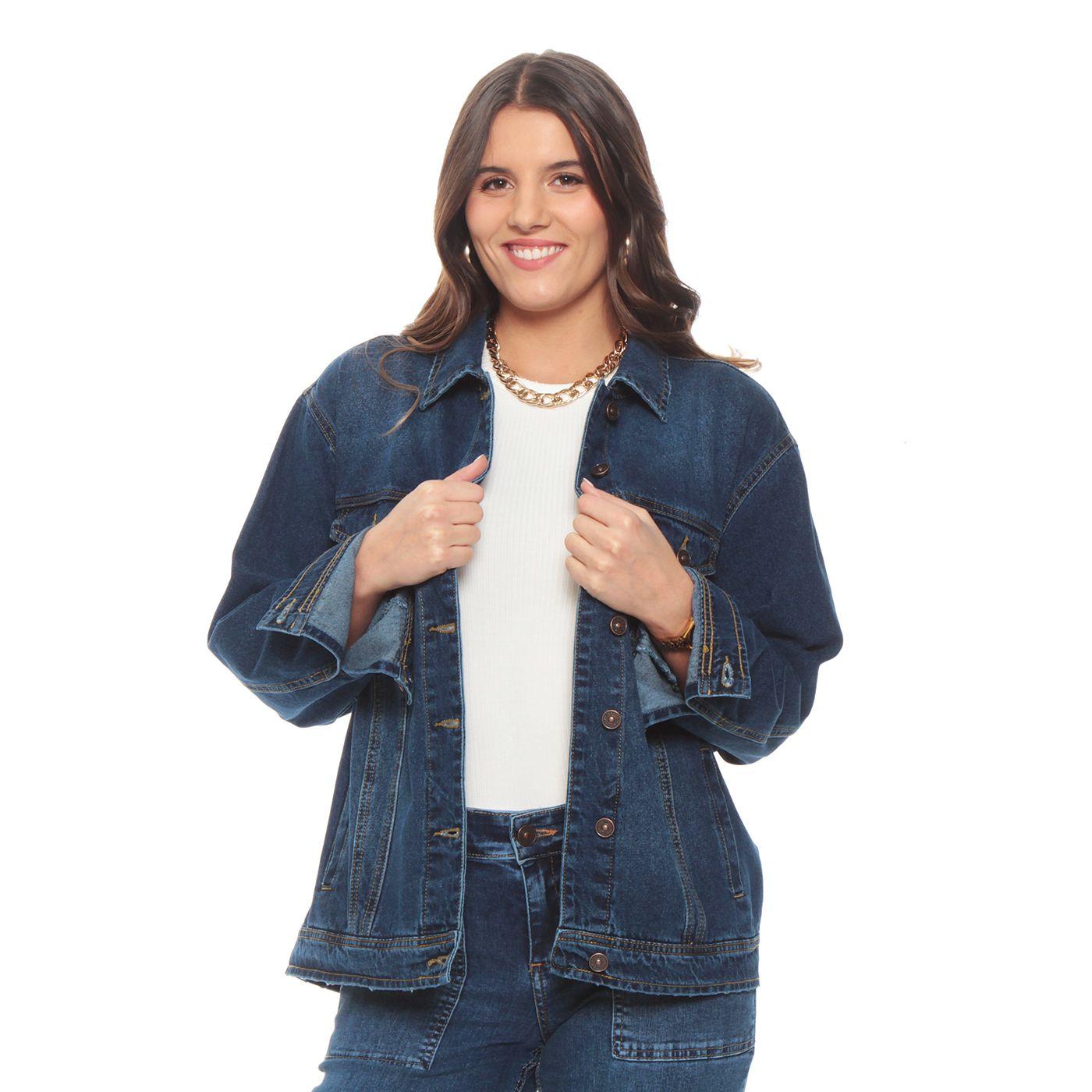 Chaqueta Demin Manga Larga Cuello Camisero Bolsillos-4