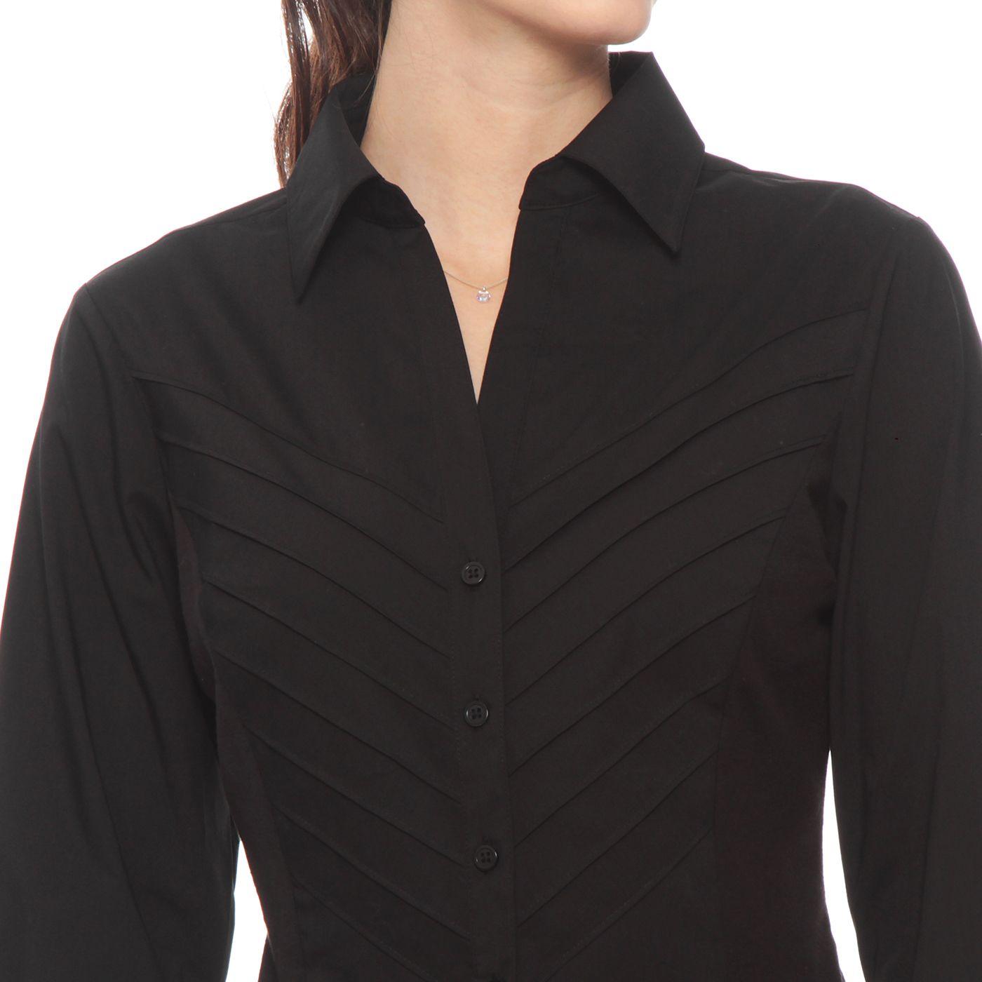 Blusa Manga 3/4  Con Alforza   En Delantero-5