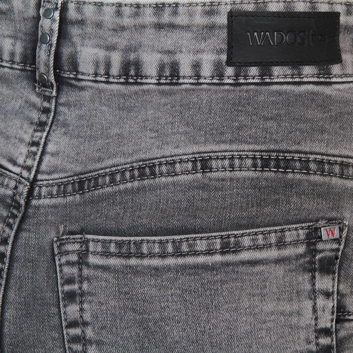 Jeans Wide Leg Tiro Alto Pretina Basica 1 Boton Push Up Tachas-3