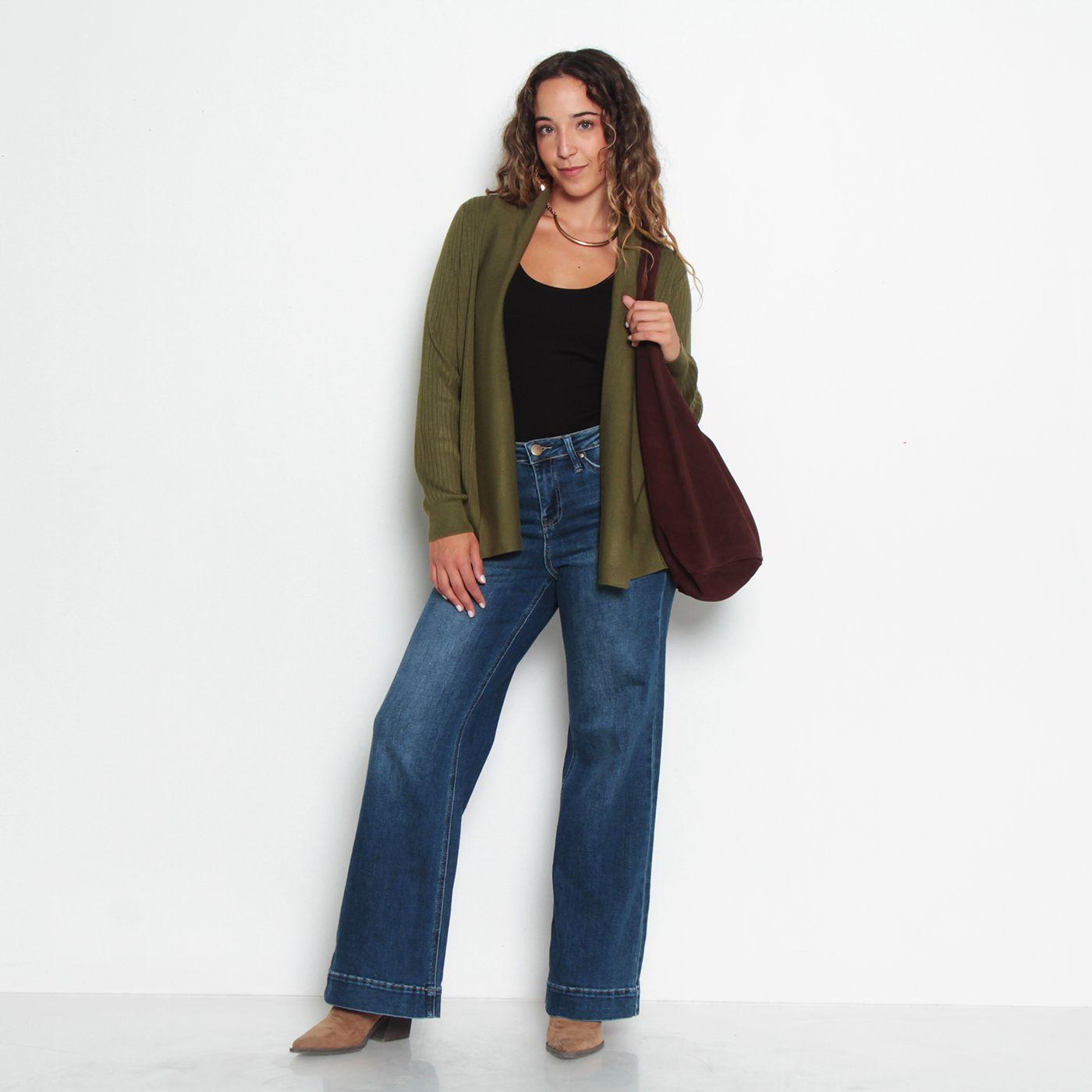 Chaleco Manga Larga Con  Solapa-3